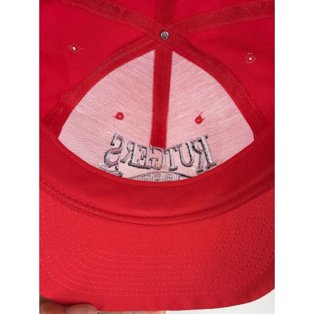 Vintage‎ 90s Rutgers University Snapback Hat Red NCAA Nissin Cap